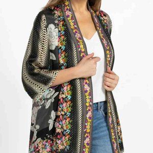 Johnny Was Prisma Yena Reversible 100% Silk Kimono Size Large